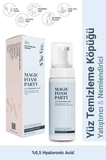 SHE VEC MAGIC FOAM PARTY - Yatıştırıcı Nemlendirici Etkili Yüz Temizleme Köpüğü |Tüm Cilt Tipleri 150ml