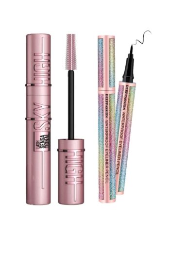 Deep Passion Lash Extension Sky High Maskara & Simli Siyah Kalem Eyeliner Seti Waterproof