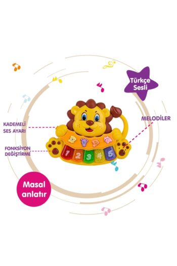 Babycim Türkçe Eğitici Sesli Işıklı Masalcı Aslan Piyano  Oyuncak
