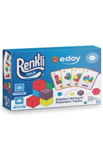 edoy Renkli Küpler Zeka Kutu Oyunu El Becerisi ve Görsel Zeka Geliştirici Blok küp kutu oyunu