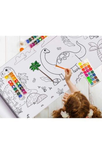 woody toys Sevimli Dinazorlar Dev Boyama Kağıdı 2.5 Metre Tatil Aktivite Rulosu - Çocuk Eğitici Boya Rulo Kağıt
