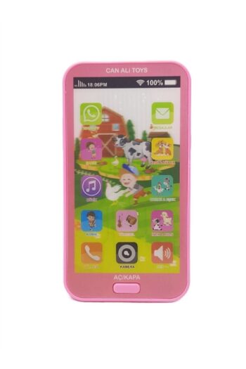 Can Ali Toys Dokumatik 12 Fonksiyonlu Eğitici Oyuncak Cep Telefonu Pembe