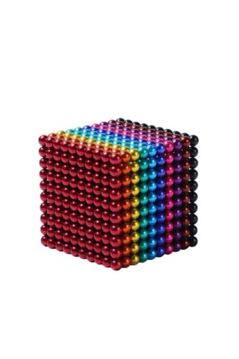 Jetcom 6 Farklı Karışık Altı Renkli Sihirli Manyetik Toplar Neodyum Mıknatıs Bilye 216 Adet 5 mm