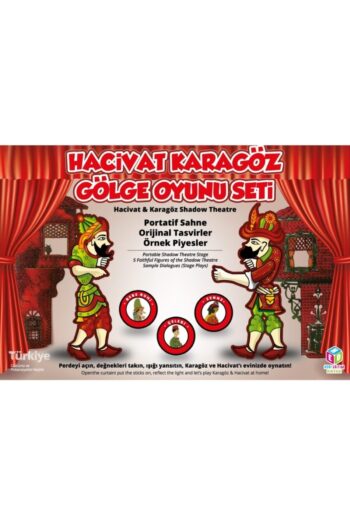 TELSA Hobi Ahşap Hacivat Karagöz Gölge Oyun Seti Tiyatro Oyunu