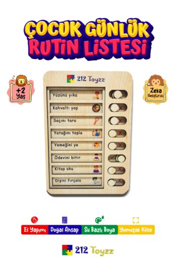 212toyzz Çocuk Günlük Rutin Listesi