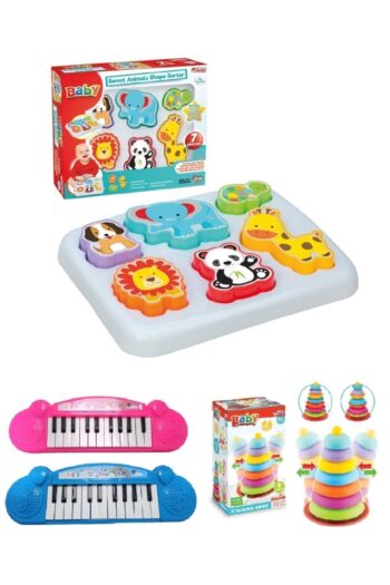 TOYSTORE Sesli Ilk Piyanom + Sallanan Halkalar Kule + Sevimli Hayvanlar Bultak Eğitici Set !
