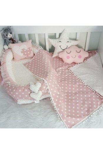 Jaju Baby Nest Pudra Yıldızlı Lüx Ortopedik Jaju-babynest Set Anne Yanı Bebek Yatağı