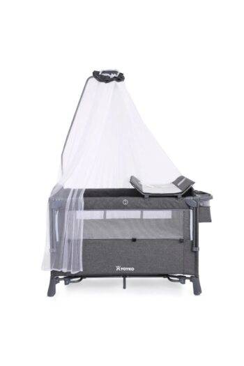 Yoyko Exclusive Comfort 8 In 1 Anne Yanı Park Yatak Oyun Parkı 70x110 - Gri