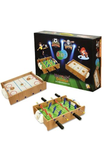 Genel Markalar Matrax 2in1 Set Ahşap Hokey Ve Masa Maçı Langırt Futbol Oyunu