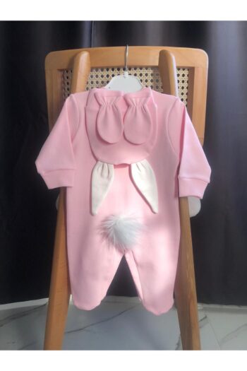Bebewini BEBEWİNİ hediyelik pembe  tavşan tulum takımı