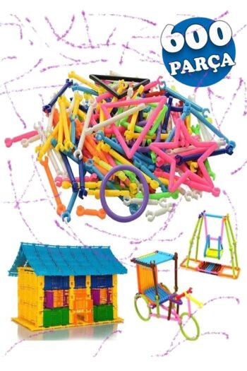 Hyd  600parça Eğitici Oyuncak Bloklar Yapboz Puzzle Bultak Zeka Algı Gelişim Oyuncağı Geometrik Çubuklar