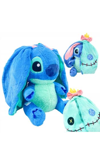 NB market Stitch peluş oyuncak fermuarlı sürpriz peluş hediyelik uyku arkadaşı stich peluş oyuncak 50cm