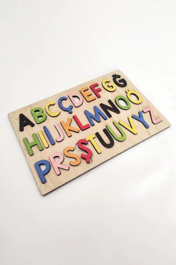 WoodStory Eğitici Türkçe Ahşap Harfler Eğitici Bultak Puzzle Montessori Çocuk Gelişimi