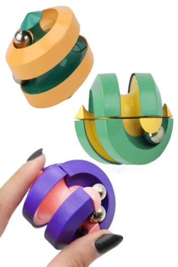 RoseRoi Sihirli Top Bilyeli Zeka Küpü Anti- Stres Shuang Ram Zeka Gelişim El Becerisi Fidget Spinner Oyuncak