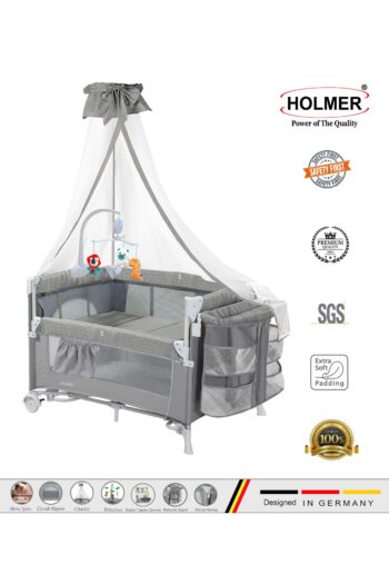 Holmer Coolstyle Premium Cibinlikli Dönenceli Anne Yanı Oyun Parkı Beşik 70x110cm Gümüş