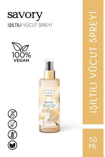 LUUR COSMETICS & MORE Savory Vücut Spreyi Simli Işıltılı Uzun Süre Kalıcı Koku Nemlendiricili 50 ml 8683023000879