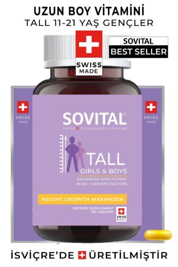 SOVITAL Tall Uzun Boy, Boy Uzamasına Yardımcı 11-21 Yaş, 90 Adet Kapsül