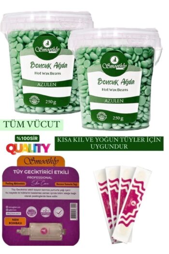 Smoothly Azulen Soyulabilir Granül Boncuk Ağda 2 X 250 G. 1 Adet Tüy Geciktici Losyon 4 Spatula