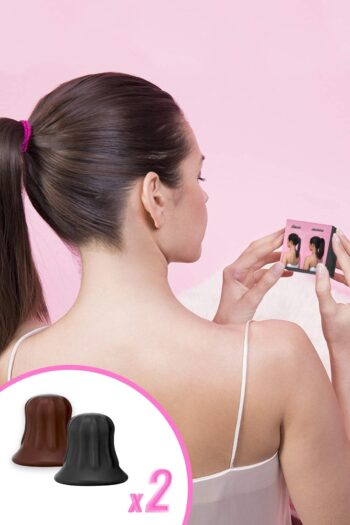 Monalisa Saç Tokası Cool Hair At Kuyruğu Saç Modeli Dik Tutma Aparatı- Kahverengi Siyah 2'li