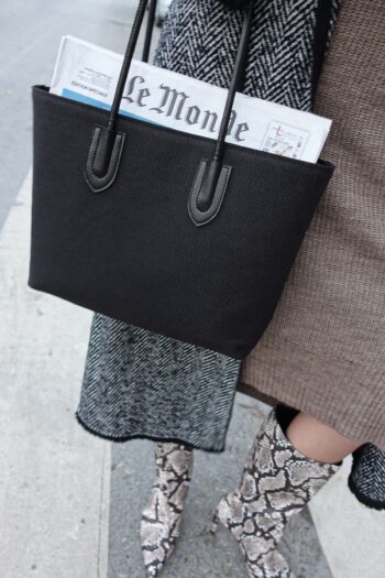 Housebags Kadın Retro Vintage Shopper Çanta Kanvas Siyah 264