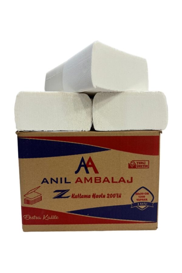 ANIL AMBALAJ Z Katlama Kağıt Havlu 200lü Dispanser Peçete 4 Paket 800 Adet Peçete