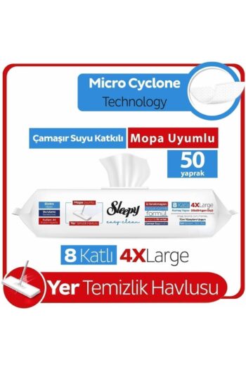 Sleepy Çamaşır Suyu Katkılı 8 Katlı 4 X Large Mopa Uyumlu Yer Temizlik Havlusu 50li