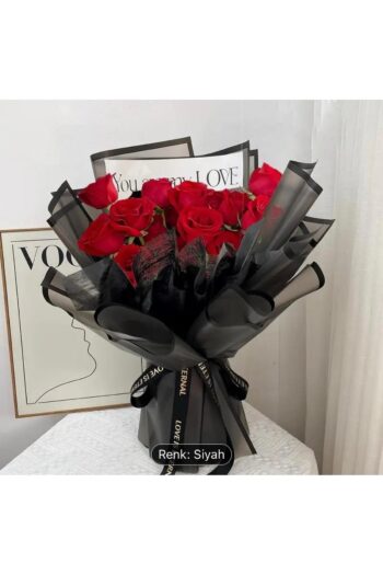 weloveis 10sayfa-çiçek Buket Kağıdı&paketleme Mazemesi Siyah Kenarlı Çerçeve Siyah Mat Opp 55x55cm