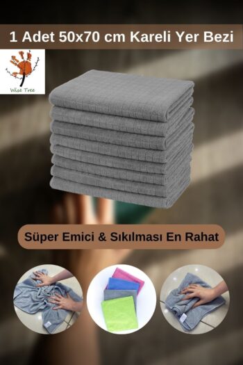wise tree ( 1 Adet ) Sıkılması En Rahat Bez Kareli Büyük Boy Yer Bezi 50*70 Cm Kullanışlı Yer Silme Bezi
