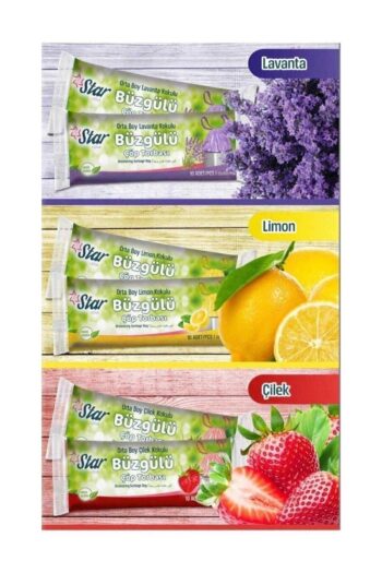 Star Plus (3 Adet) Lavanta - Limon - Çilek Kokulu Büzgülü Çöp Torbası Orta Boy 120 Gr. 55x60 Cm.