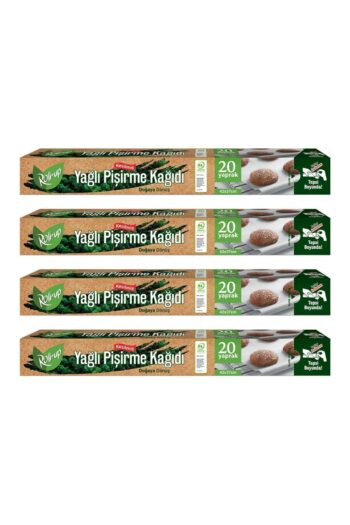 Genel Markalar Doğaya Dönüşümlü Kesilmiş Yağlı Pişirme Kağıdı 20 Yaprak 4 Adet