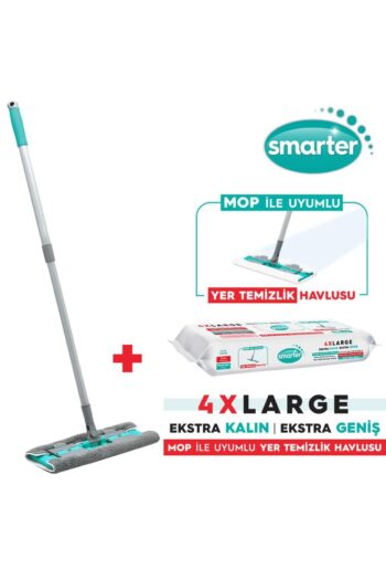 SMARTER Magic Mop + Yer Temizlik Havlusu Hediyeli Paspas Mandallı Set Yüzey Bez Uyumlu