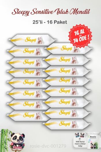 Sleepy 16 AL 14 ÖDE Sleepy Sensitive Islak Mendil 25'li ve ROSIE Pamuk