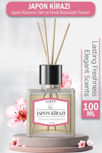 Lofty Japonkirazı Çubuklu Oda Kokusu Uçucu Yağ Reed Diffuser Banyo Yatak Odası Mutfak Ferah Koku 100ml