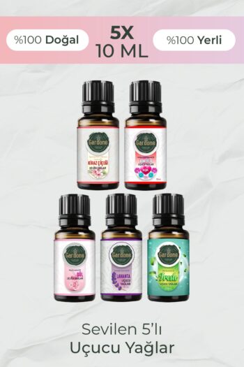 Gardone Beşli Set Esansiyel Uçucu Yağ Buhurdanlık Yağı Hava Nemlendirici Aroma Difüzörü Kokusu Esans 5*10ml