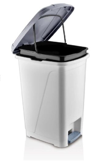 Genel Markalar VİOLET 25 Litre Iç Kovalı Slim Pedallı Çöp Kovası Antrasit renk