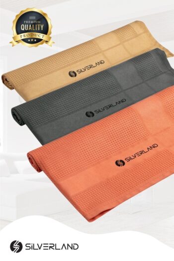 SİLVERLAND Mikrofiber Bez 3lü Set 42x62 Cm (sihirli Ingiliz Bezi ) Cam Mutfak Banyo Tüm Yüzeylerde Iz Bırakmaz