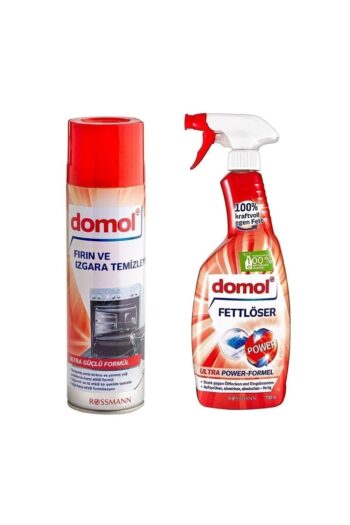Domol Fırın Ve Izgara Temizleyici Köpük 500 Ml + Yağ Çözücü Sprey 750 Ml Mutfak Temizlik Seti