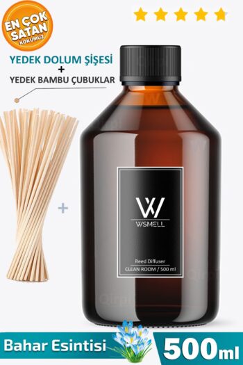 WSMELL Bahar Esintisi Clean Room 500 ml Oda Kokusu Yedek Dolum Şişesi Ekonomik Koku Giderici 25 Ad Çubuk