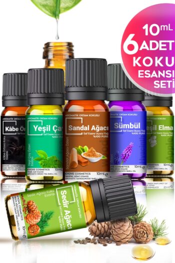 Evove Cosmetics 6'lı Set 6x10 ml Oda Ofis Mağaza Kokusu Difüzor Buhar Makinesi Yağ Esansı Ortam Kokusu