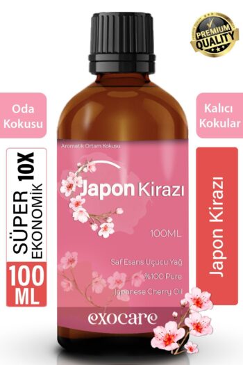 exocare Japon Kirazı Esansiyel Uçucu Koku Yağı Buhurdanlık Difüzör Esansı oda banyo ve dolap parfümü 100ml