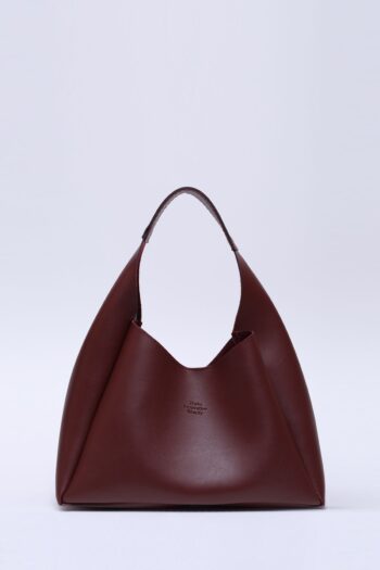 Shaka Bordo SHK19 Çıtçıt Kapatmalı Suni Deri Fermuarlı Makyaj Çantalı El ve Omuz Çantası E:33 U:15 G:10 cm