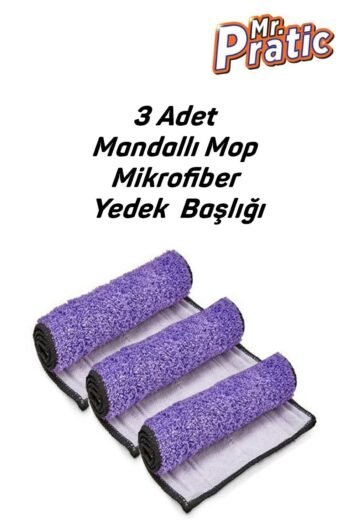 MR.PRATİC 3 Adet Mandallı Moplara Uyumlu Yedek Mikrofiber Bez