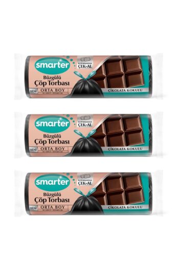 SMARTER 3 Adet Büzgülü Çöp Torbası Çikolata K.orta ( Çöp Poşeti )
