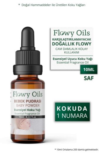 Flowy Oils Bebek Pudrası Saf Esansiyel Uçucu Koku Yağı Esans Buhurdanlık Yağı Difüzör Esansı Fragrance10ml