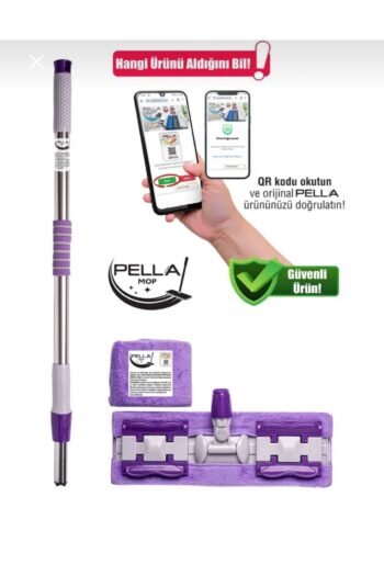 Pella Mikrofiber Mandallı Yüzey Temizleme Mopu, Yer, Cam, Duvar Paspas Seti (2 Adet Yedek Mop Bezi Hediye)