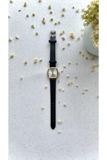 Sobce Retro Minimal Deri Siyah Kordon Kadın Kol Saati