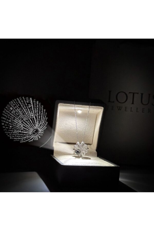 LOTUS JW 100 DİLDE SENİ SEVİYORUM YAZAN AŞK KOLYESİ | 925 Ayar Gümüş Kolye
