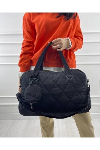 BST BAGS Kadın Siyah Büyük Boy Paraşüt Kumaş Kışlık Çapraz Askılı Valiz Boy Çanta El Ve Omuz Çantası
