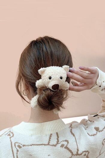 C&E Design Teddy Bear Peluş Ayıcıklı Kürklü Simit Toka