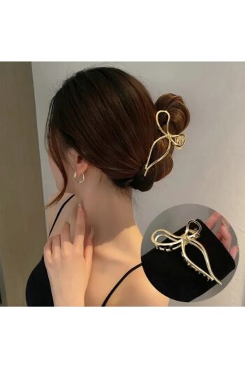 GÜLPEŞE Kadın Büyük Boy Gold Metal Mandal Toka Fiyonk-883